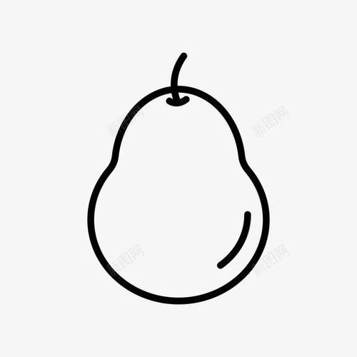 梨食品新鲜水果图标 免费下载 页面网页 平面电商 创意素材 梨图标